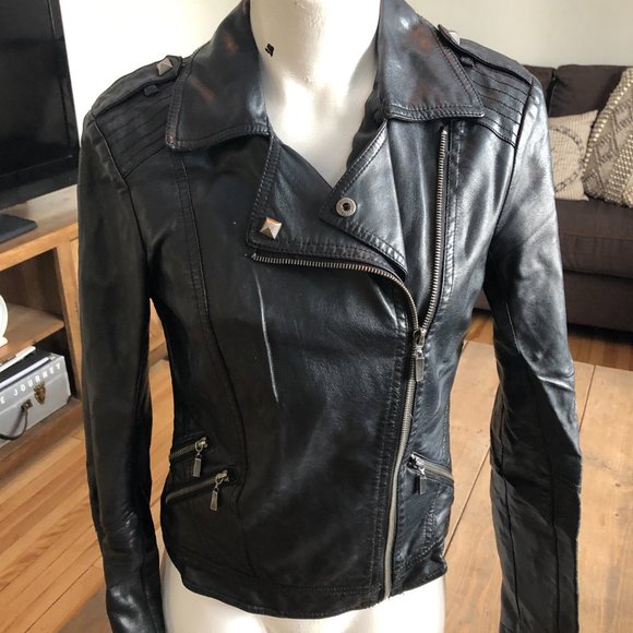 Dynamite black faux leather jacket - Picture 4 of 6
